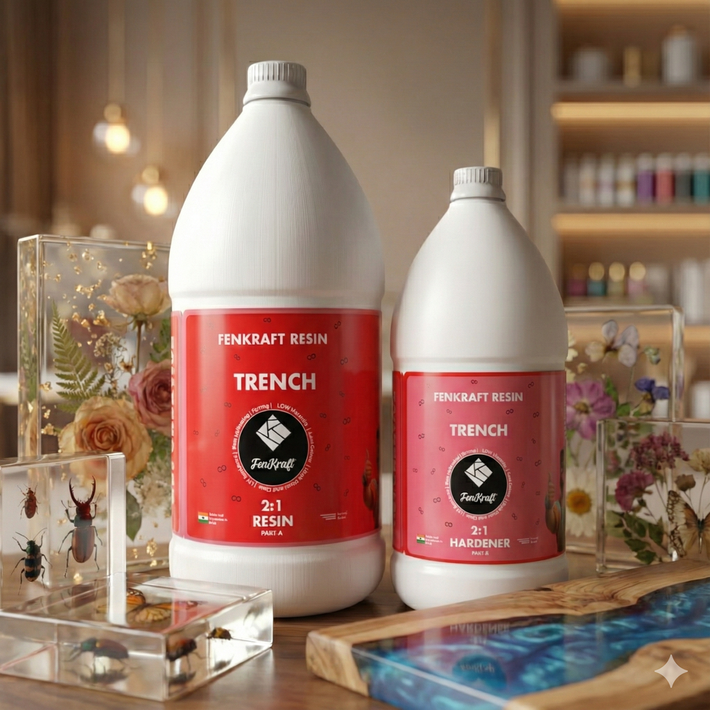 Fenkraft Resin Trench: 3 Inch Deep Pour Epoxy Resin for River Tables