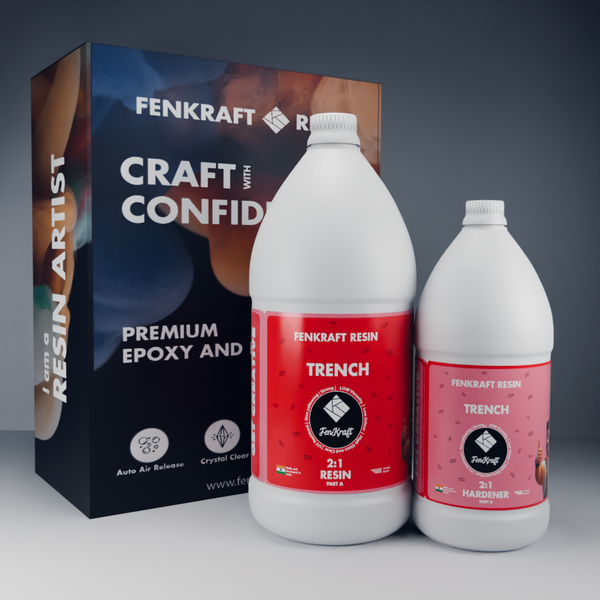 Fenkraft Resin Trench: 3 Inch Deep Pour Epoxy Resin for River Tables